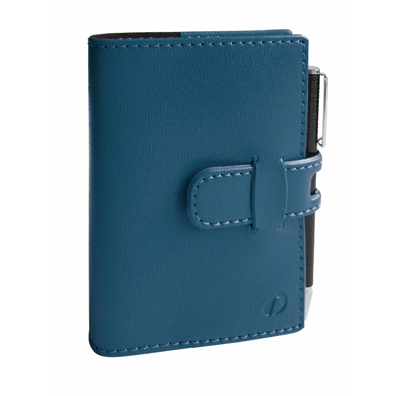 Agenda 2027 QUO VADIS Mini 2 Days Prestige - 7 x 10 cm - 2 jours par page - Orientation horizontale - Soho bleu acier