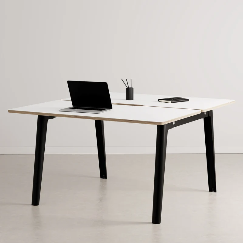 Bureau open-space NEW MODERN 2 places - multiplis blanc