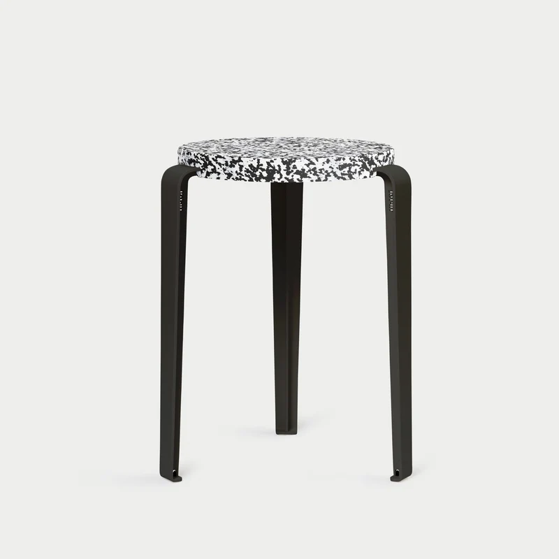 Tabouret LOU - plastique recyclé Macchiato