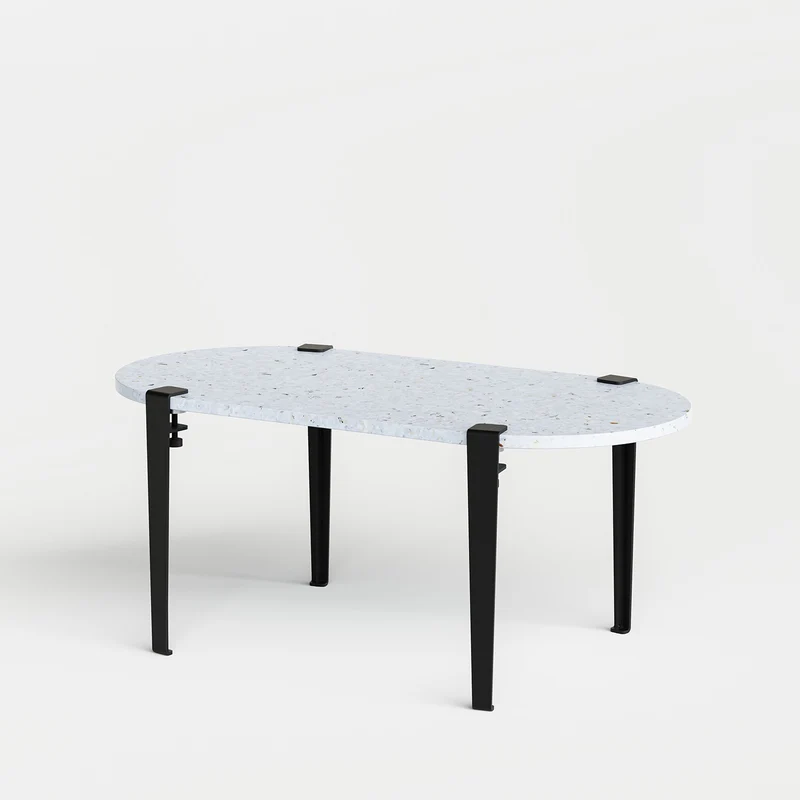 Table basse oblongue TIPTOE 100x50cm - plastique recyclé Venezia