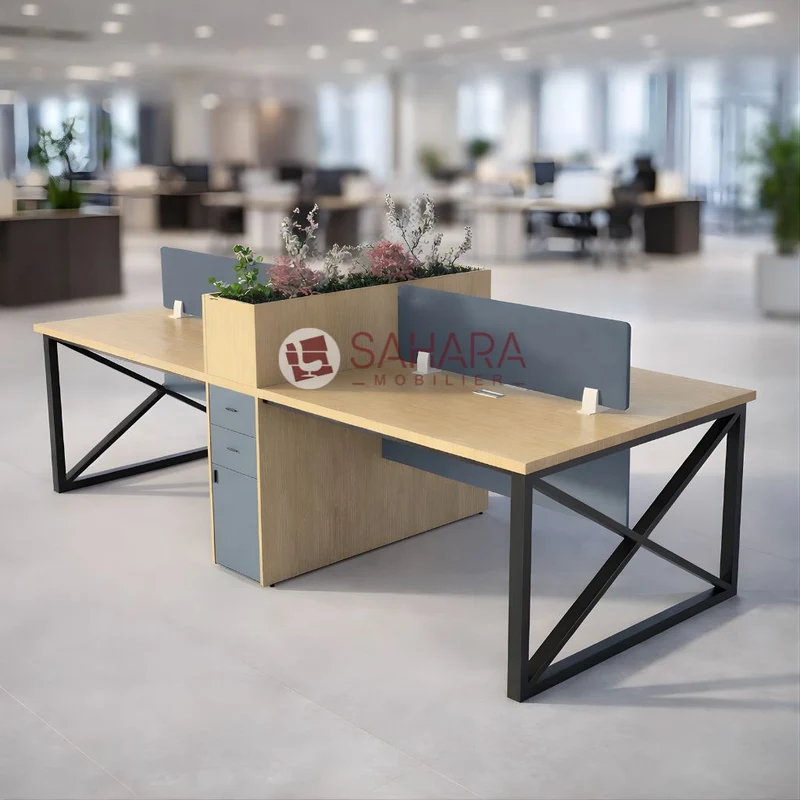 Bureau Open space 4 positions Réf C0652