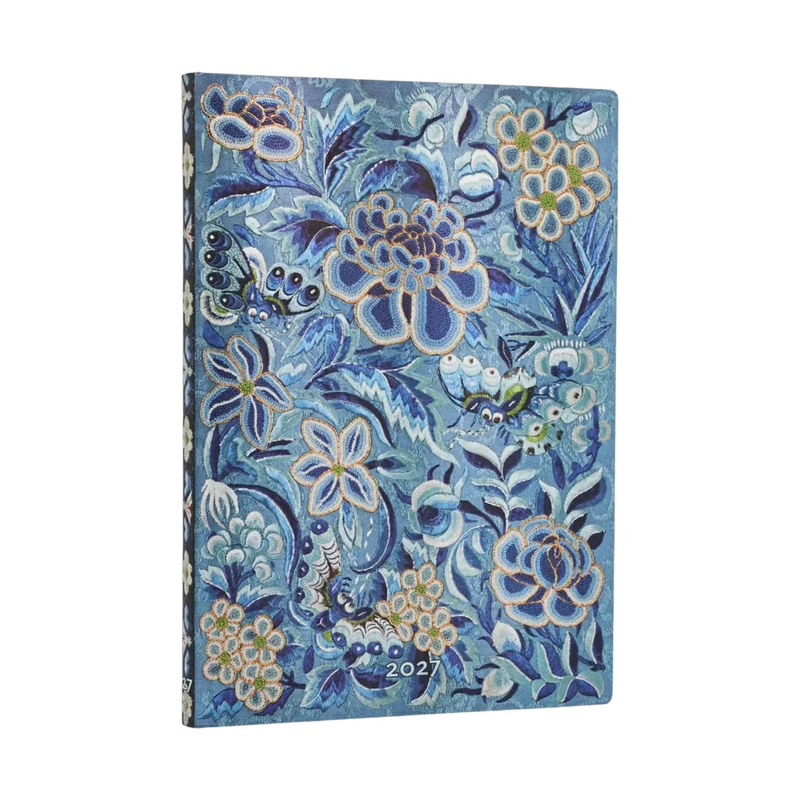 Agenda 2027 PAPERBLANKS Saule Bleu - 1 semaine sur 2 pages - Midi - Softcover - Horizontal - 176p