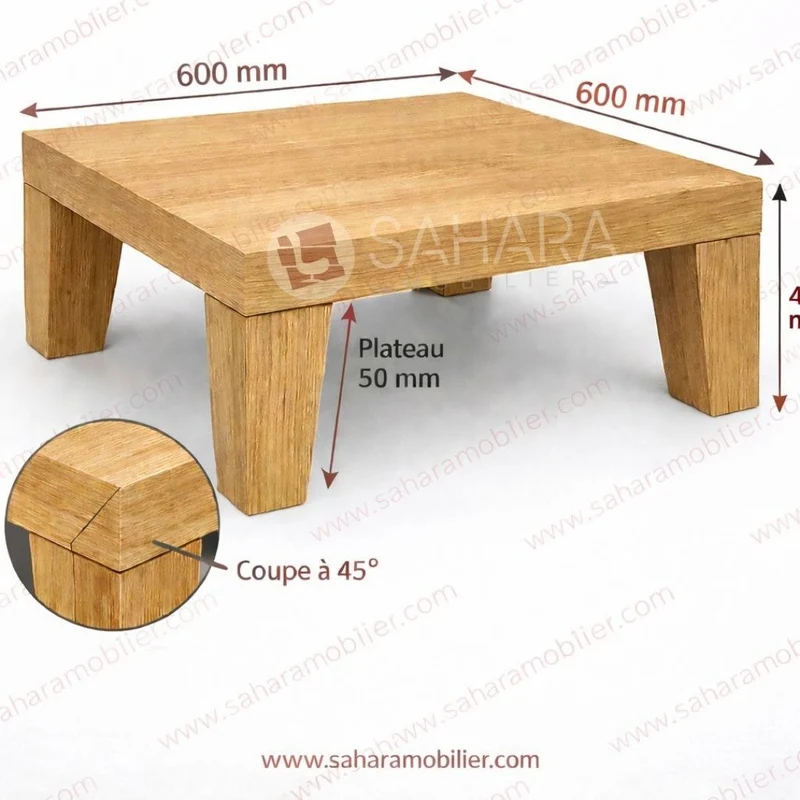 Table basse en bois Réf C0729