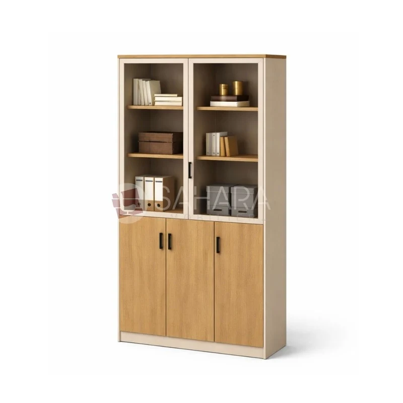 Armoire en bois avec portes rangements fermés Réf c0709