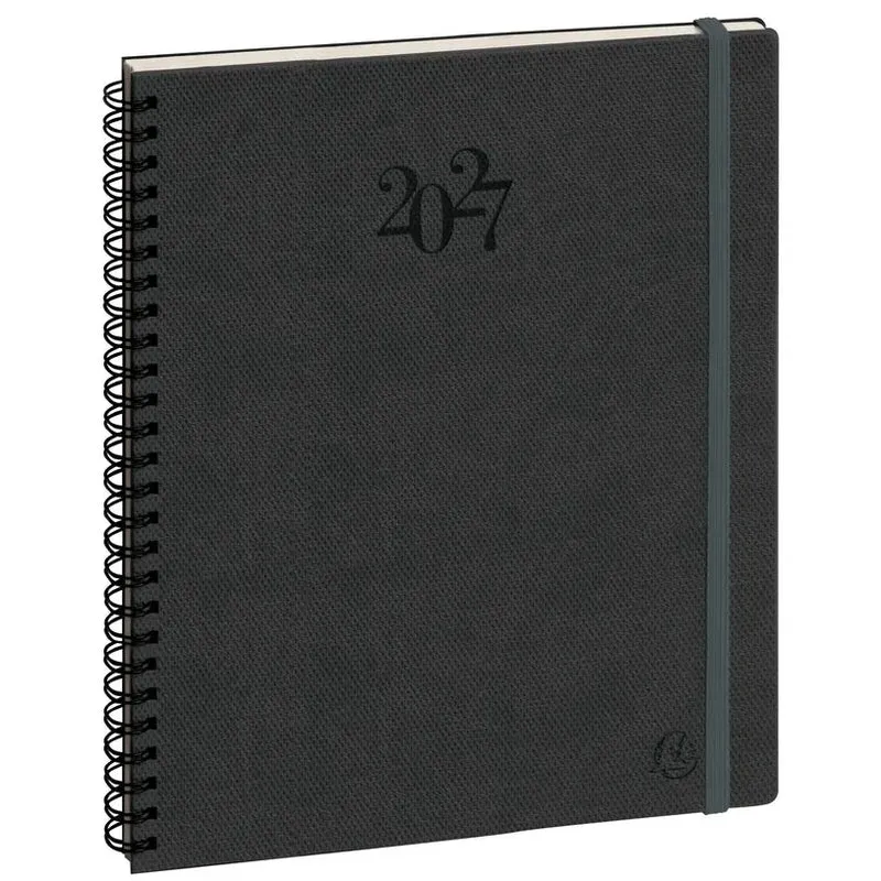 Agenda 2027 EXACOMPTA Eurotime 22S - 18,5 x 22,5 cm - 1 semaine sur 2 pages - Orientation verticale - Swan noir