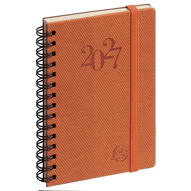 Agenda 2027 EXACOMPTA Eurotime 13S - 9 x 13 cm - 1 semaine sur 2 pages - Orientation verticale - Swan orange