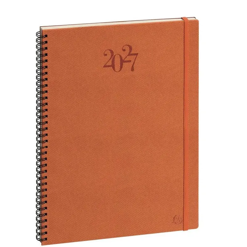 Agenda 2027 EXACOMPTA Eurotime 29S - 21 x 29,7 cm - 1 semaine sur 2 pages - Orientation verticale - Swan orange