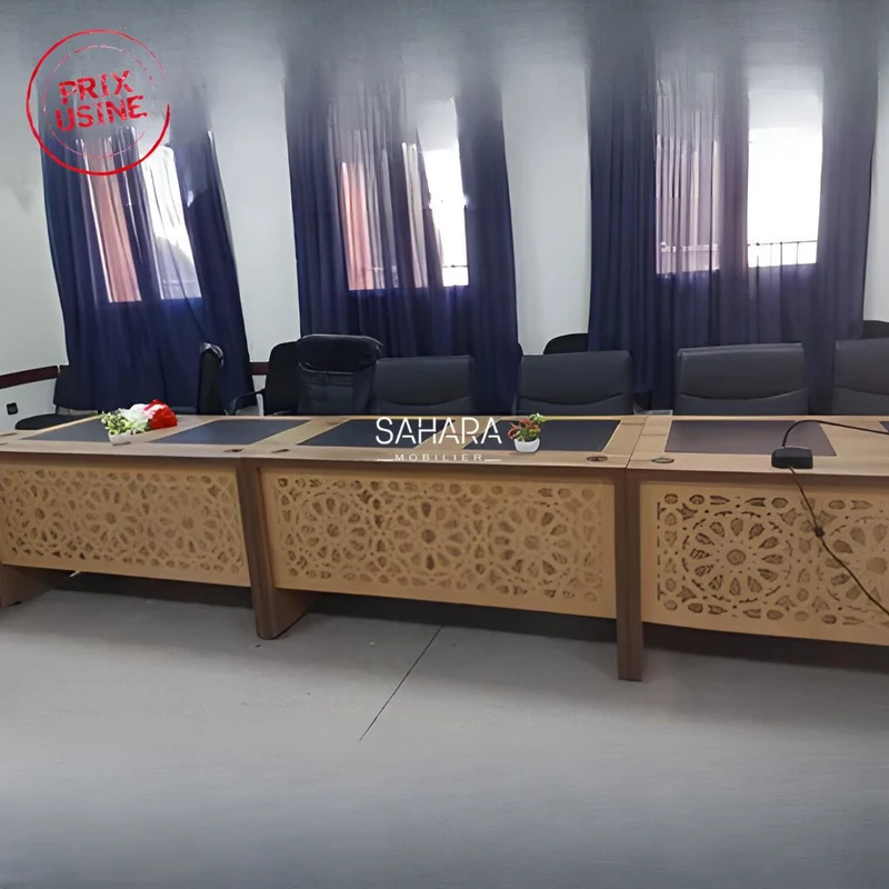 Table de réunion SAHARA modulable en bois massif Réf B3634