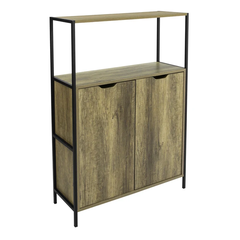 SoBuy FSB38-T Buffet Commode Meuble de Rangement Armoire avec Placard et Etagères