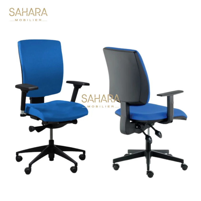 Fauteuil opérateur en tissu avec Accoudoirs B3619
