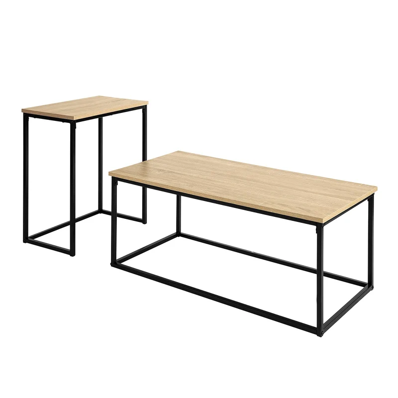SoBuy FBT108-N Lot de 2 Tables Basses Gigognes, Set de 2 Tables d'appoint Empilables Bouts de canapé