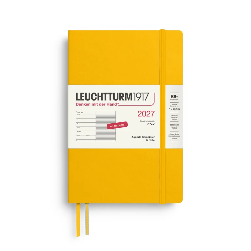 Agenda Semainier & Note Ligné 2027 LEUCHTTURM1917, Français - B6+ - Softcover - Sunflower