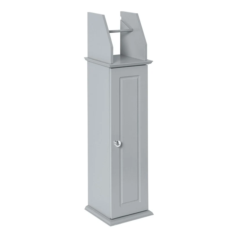 SoBuy BZR53-HG Support Papier Toilette Armoire Toilettes Porte Brosse WC