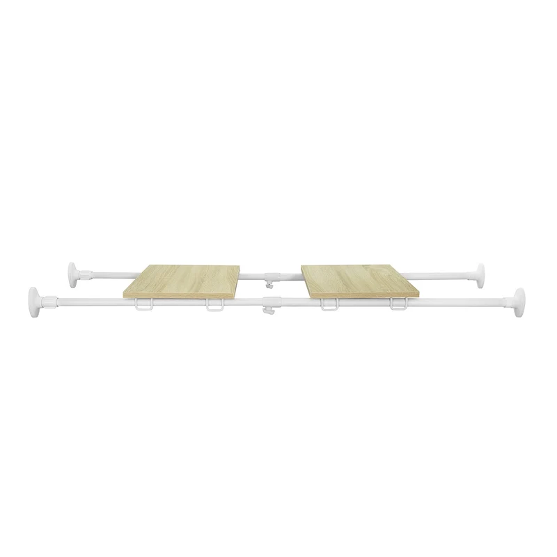 SoBuy KLS10-W Étagère Murale Flottante Organisateur Séparateurs d'étagères Étagère de Tension réglable Extensible