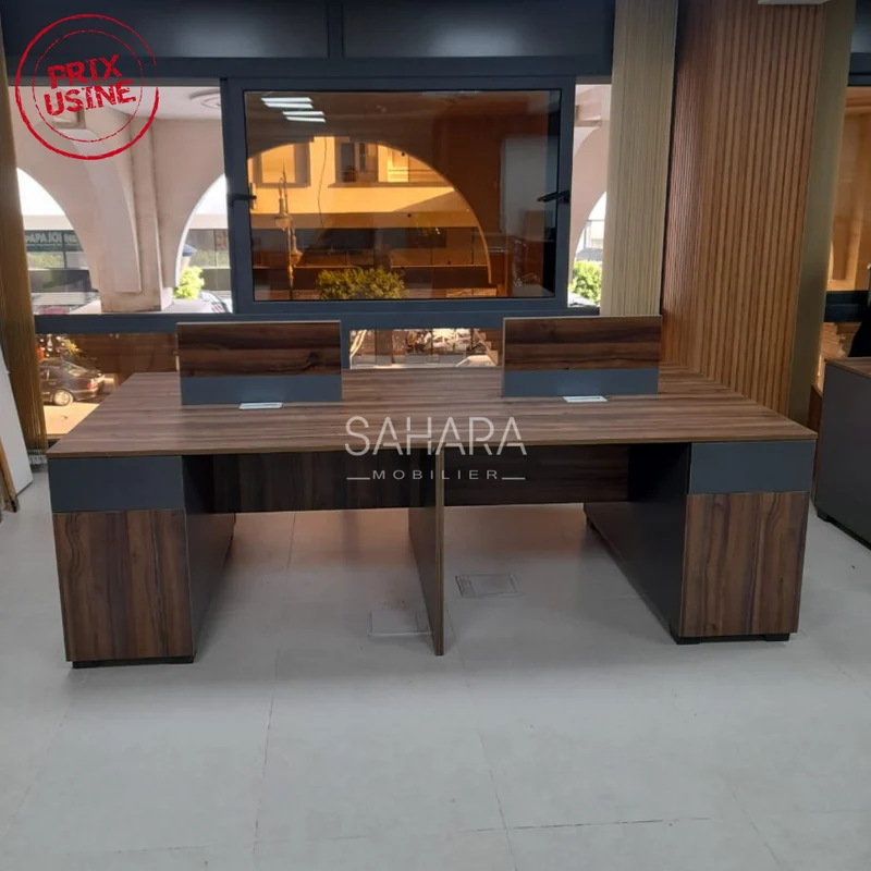 Bureau bench 4 positions avec caissons Réf. C0496