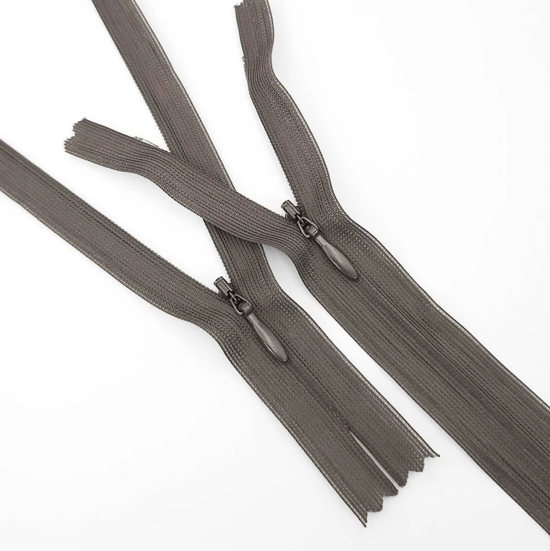 KKF | Fermeture éclair invisible à extrémité fermée | N° 3 | Gris | 33 cm | ZIP1104
