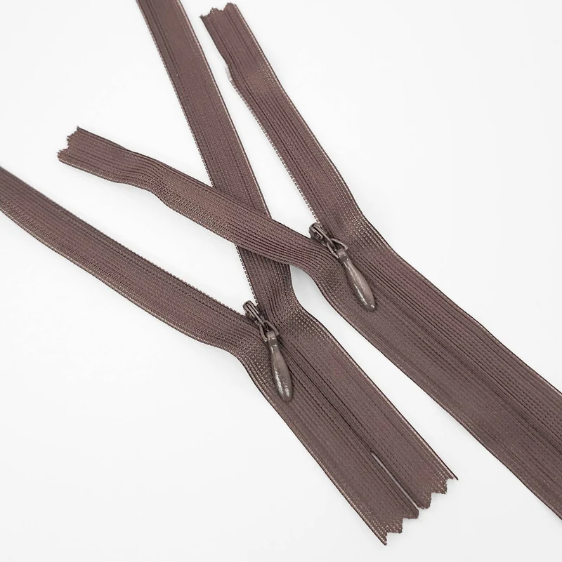 KKF | Fermeture éclair invisible à extrémité fermée | N° 3 | Marron | 34 cm | ZIP1103