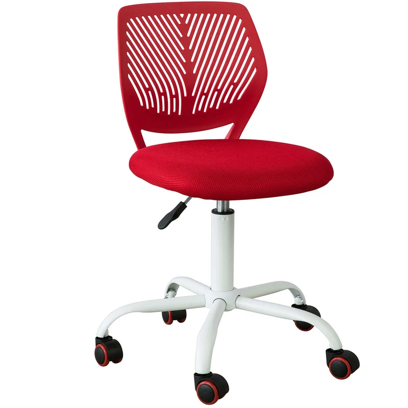 SoBuy FST64-R Chaise de Bureau Ergonomique Fauteuil Pivotant Chaise pour Ordinateur-Rouge