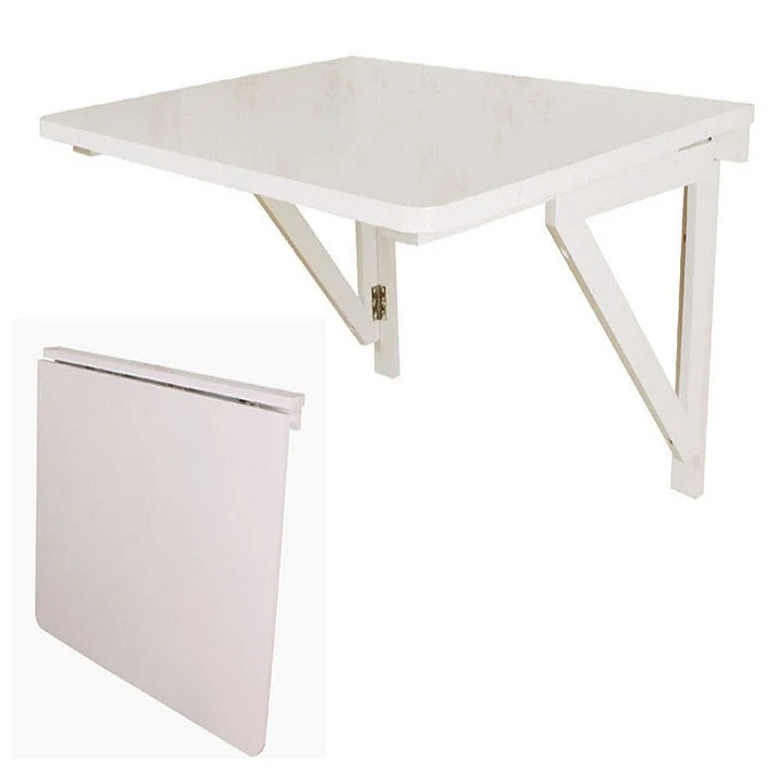 SoBuy FWT05-W Bureau Table de Cuisine Table Murale Rabattable en Bois 75×60cm, Blanc