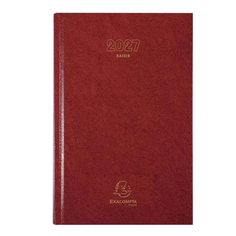 Agenda 2027 EXACOMPTA Raisin - 16,5 x 24,5 cm - 1 jour par page - Orientation horizontale - Rouge