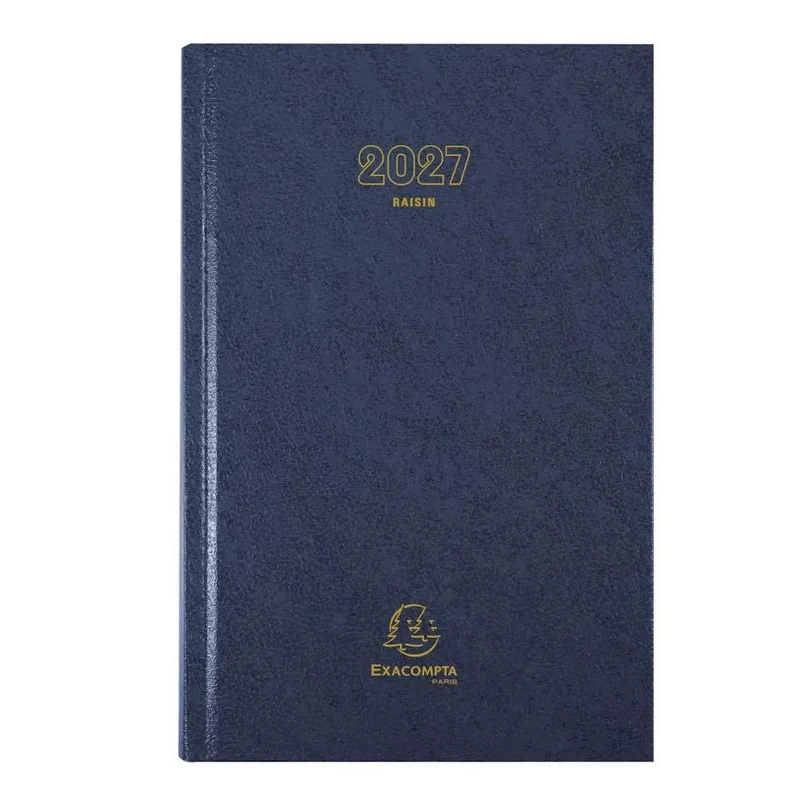 Agenda 2027 EXACOMPTA Raisin - 16,5 x 24,5 cm - 1 jour par page - Orientation horizontale - Bleu