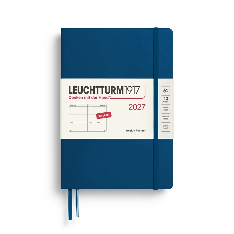 Agenda Semainier 2027 LEUCHTTURM1917, Anglais - A5 - Hardcover - Indigo