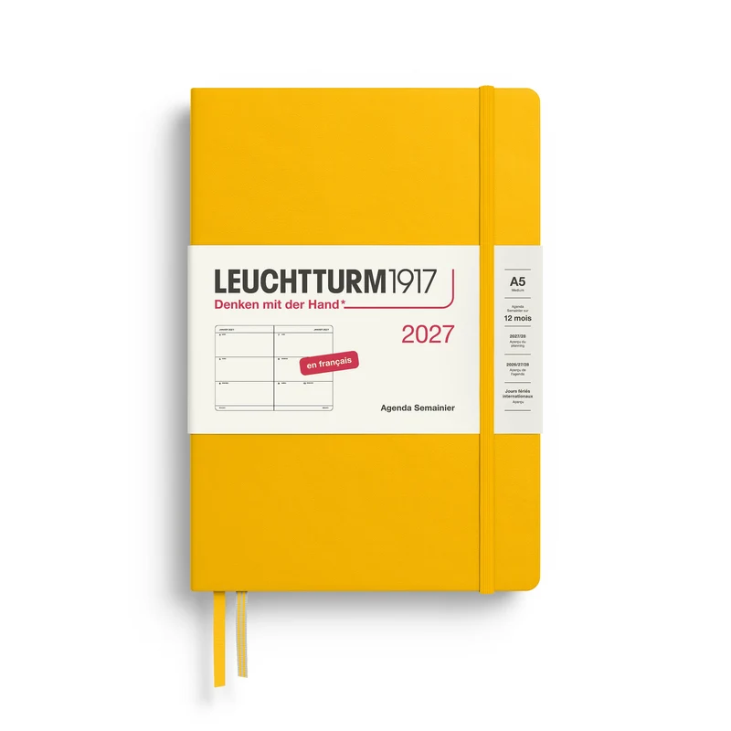Agenda Semainier 2027 LEUCHTTURM1917, Français - A5 - Hardcover - Sunflower
