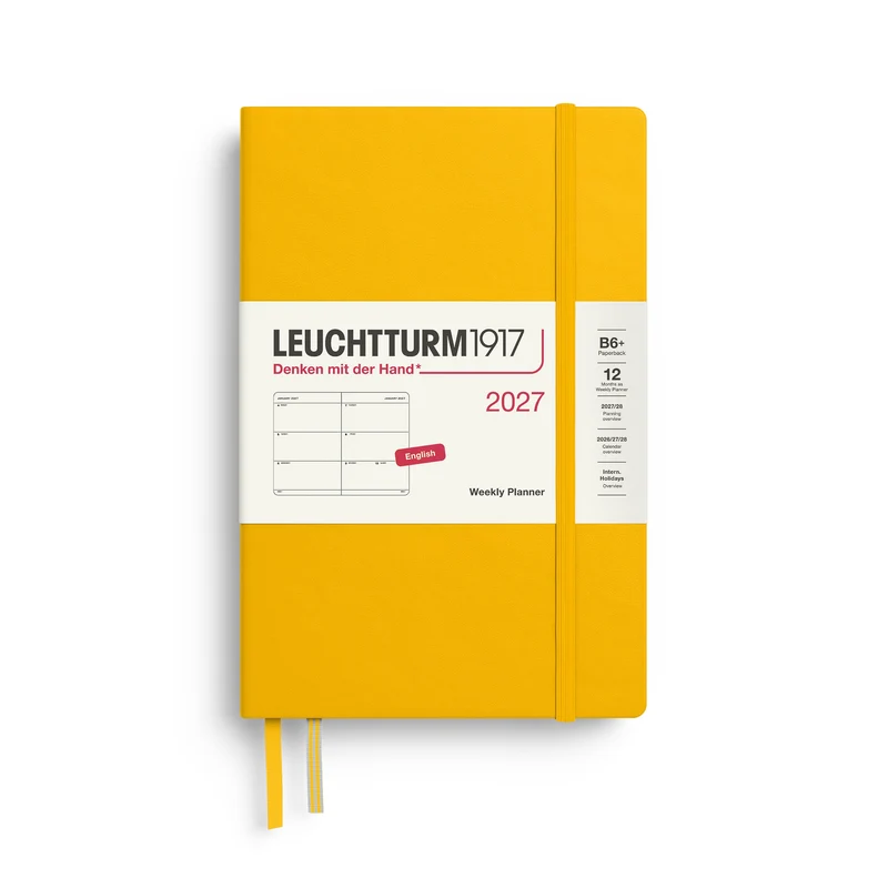 Agenda Semainier 2027 LEUCHTTURM1917, Anglais - B6+ - Hardcover - Sunflower