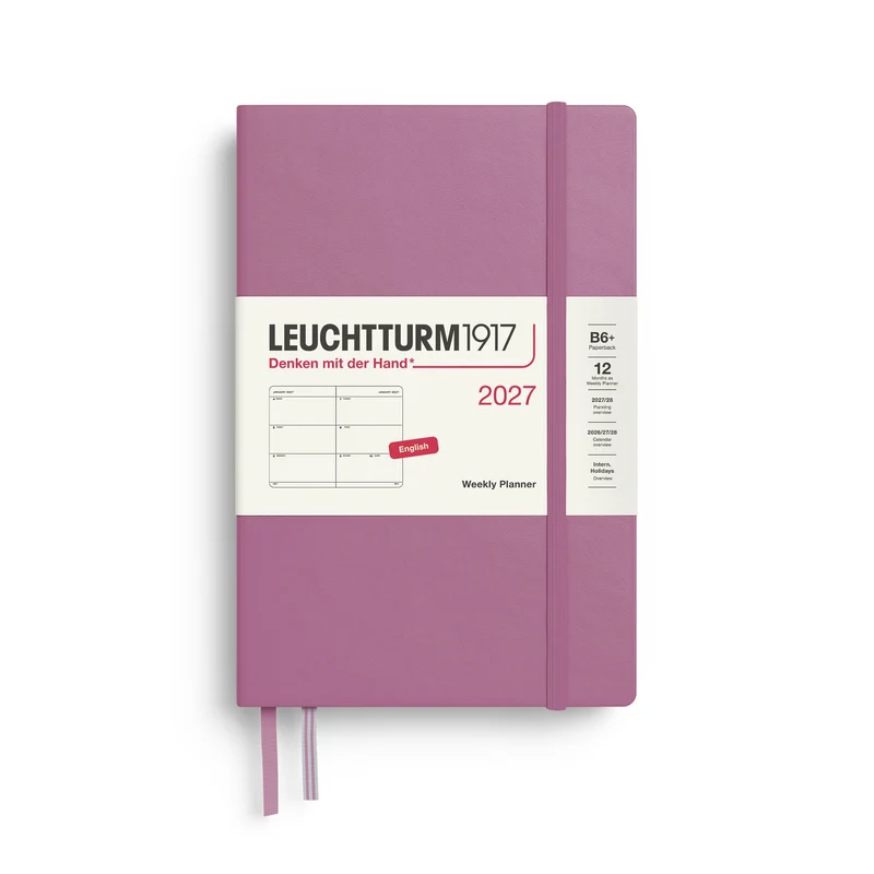 Agenda Semainier 2027 LEUCHTTURM1917, Anglais - B6+ - Hardcover - Dusty Rose