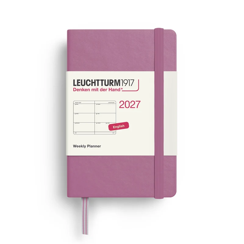 Agenda Semainier 2027 LEUCHTTURM1917, Anglais - A7 - Hardcover - Dusty Rose