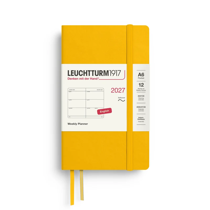 Agenda Semainier 2027 LEUCHTTURM1917, Anglais - A6 - Softcover - Sunflower