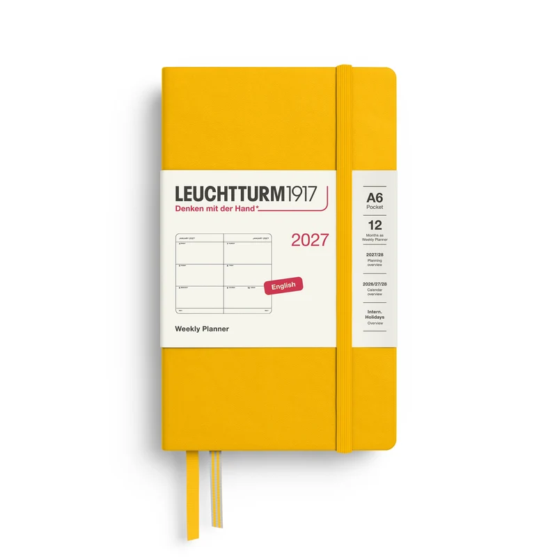 Agenda Semainier 2027 LEUCHTTURM1917, Anglais - A6 - Hardcover - Sunflower