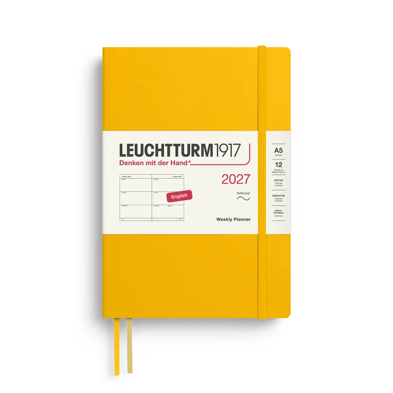 Agenda Semainier 2027 LEUCHTTURM1917, Anglais - A5 - Softcover - Sunflower