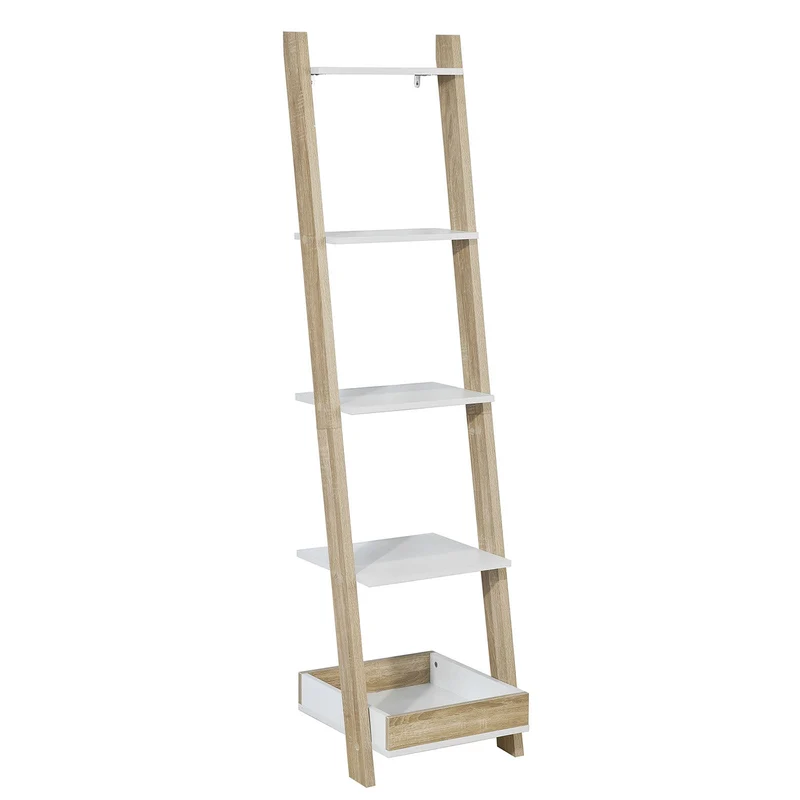 SoBuy FRG229-WN Étagère échelle escalier Bibliothèque Séjour Salon Salle de Bain