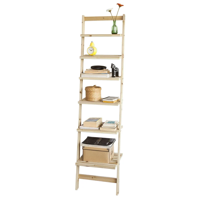 SoBuy FRG161-N Bibliothèque Étagère murale style échelle avec 6 niveaux de rangement