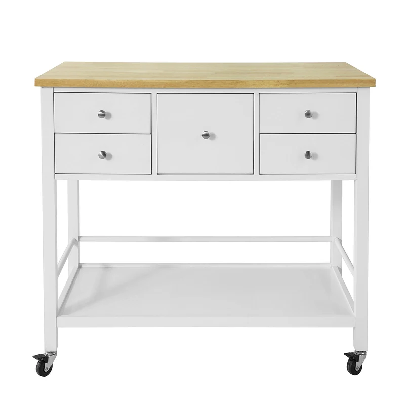 SoBuy FKW80-WN Desserte de Cuisine à roulettes Chariot de Cuisine de Service Table Roulante