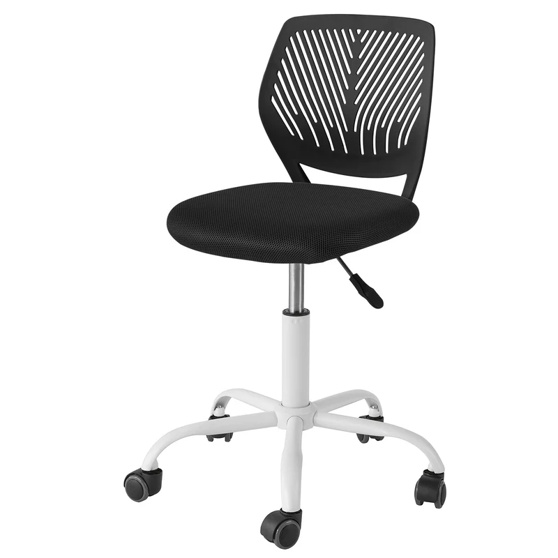 SoBuy FST64-SCH Chaise de Bureau Ergonomique Fauteuil Pivotant Chaise pour Ordinateur Hauteur Réglable -Noir
