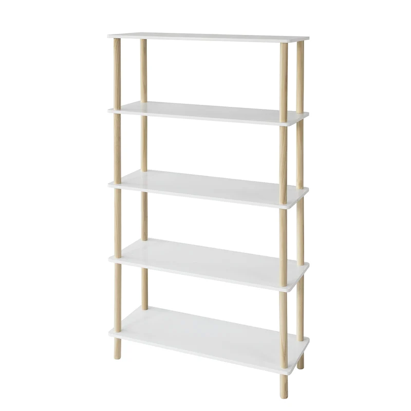 SoBuy STR04-WN Étagère de rangement Bibliothèque Étagère avec 5 tablettes Étagère de cuisine