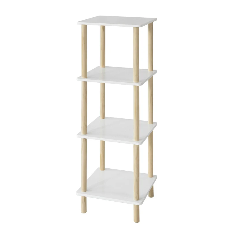 SoBuy STR03-K-WN Étagère de rangement Bibliothèque Étagère avec 4 tablettes Étagère de cuisine