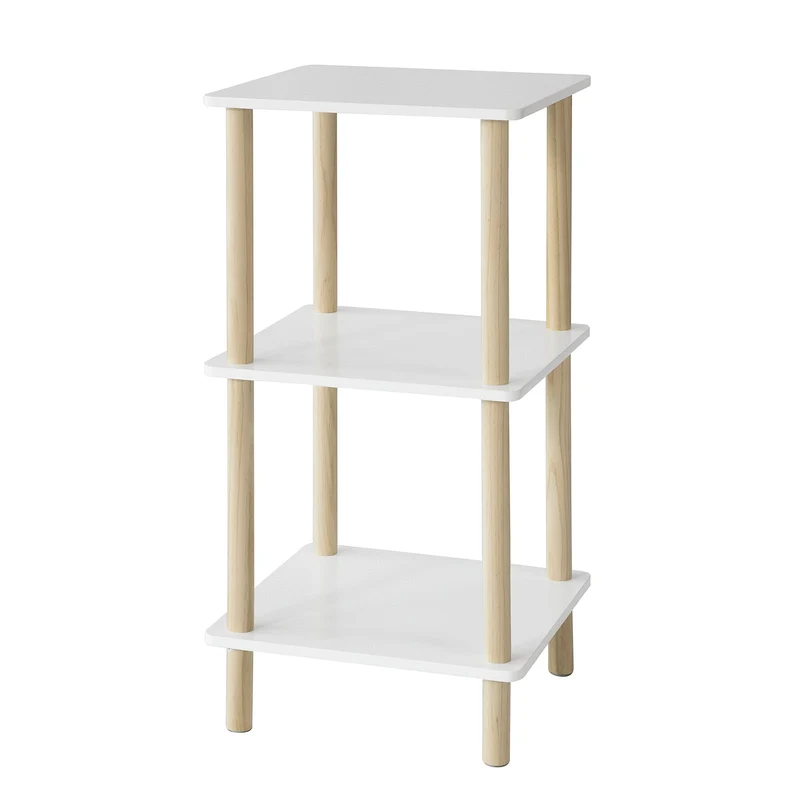 SoBuy STR02-K-WN Étagère de Rangement Bibliothèque Étagère avec 3 tablettes Étagère de Cuisine Étagère Polyvalente