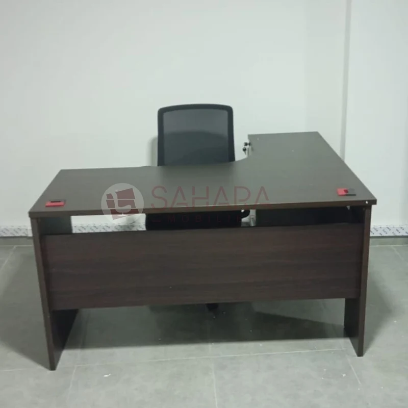 Bureau gauche L en bois mélaminé Réf B2667