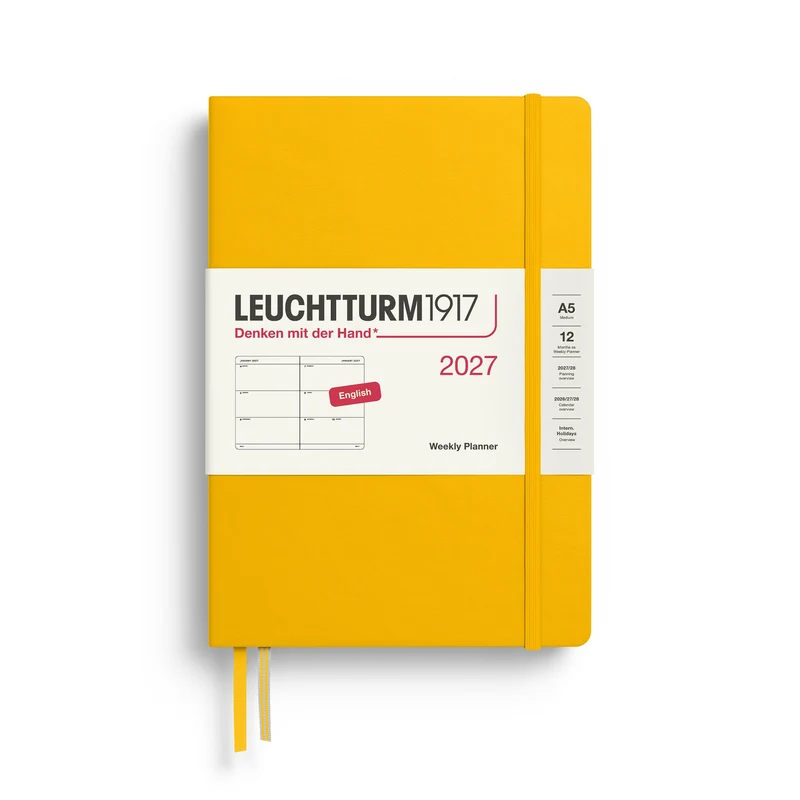 Agenda Semainier 2027 LEUCHTTURM1917, Anglais - A5 - Hardcover - Sunflower