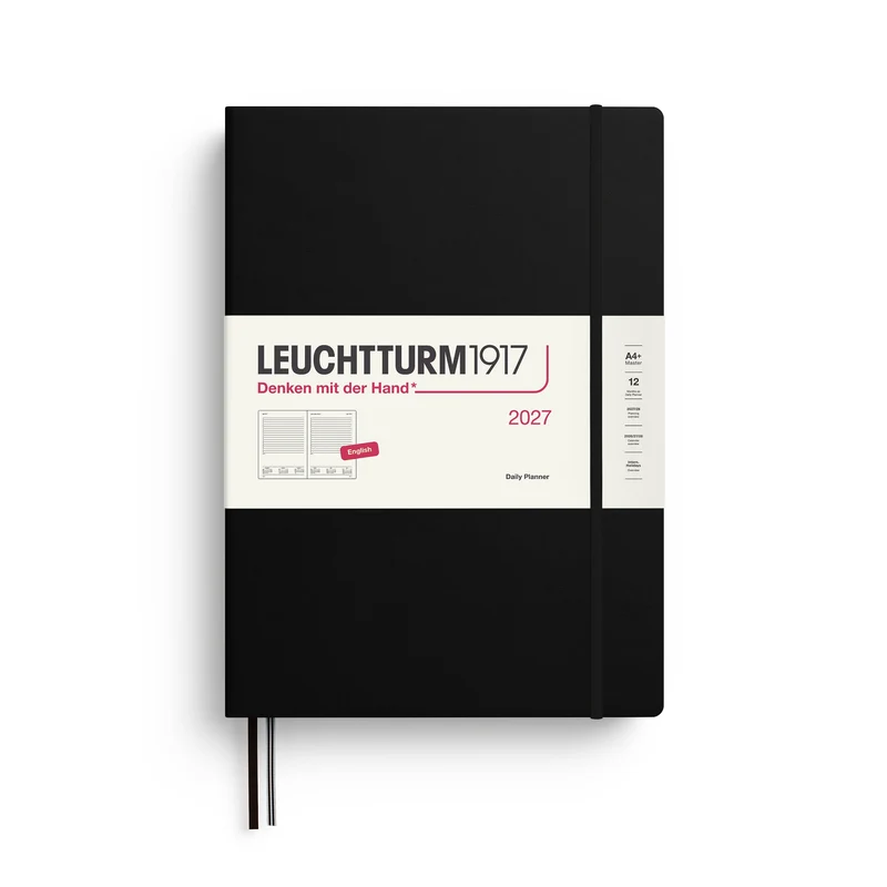 Agenda Journalier 2027 LEUCHTTURM1917, Anglais - A4+ - Hardcover - Black