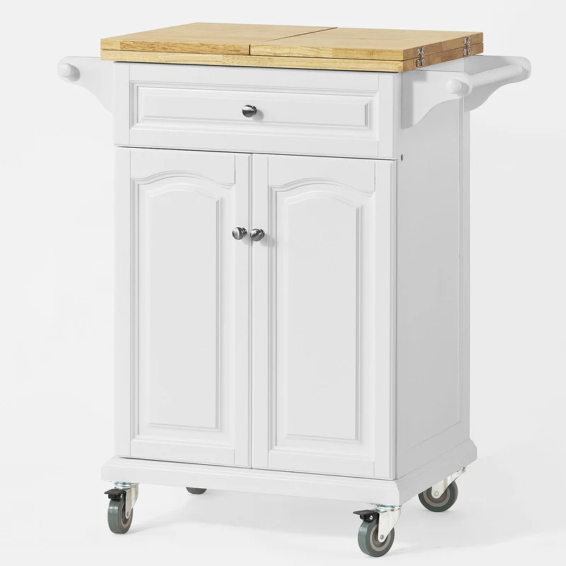 SoBuy FKW36-WN Table roulante Meuble de Rangement pour Cuisine Chariot de Cuisine de Service