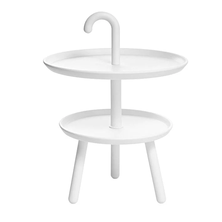 SoBuy FBT71-W Table d’Appoint Design Guéridon Table Basse à 2 Niveaux de Haute Qualité