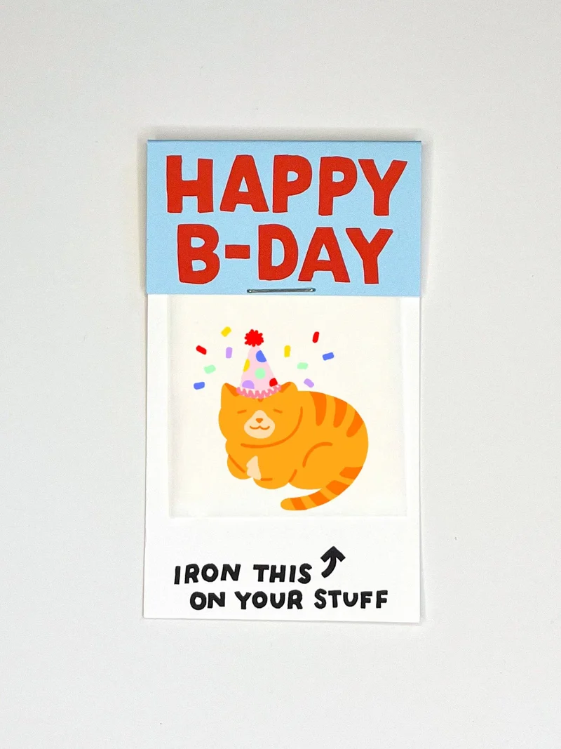 Thermocollant Joyeux Anniversaire Chat