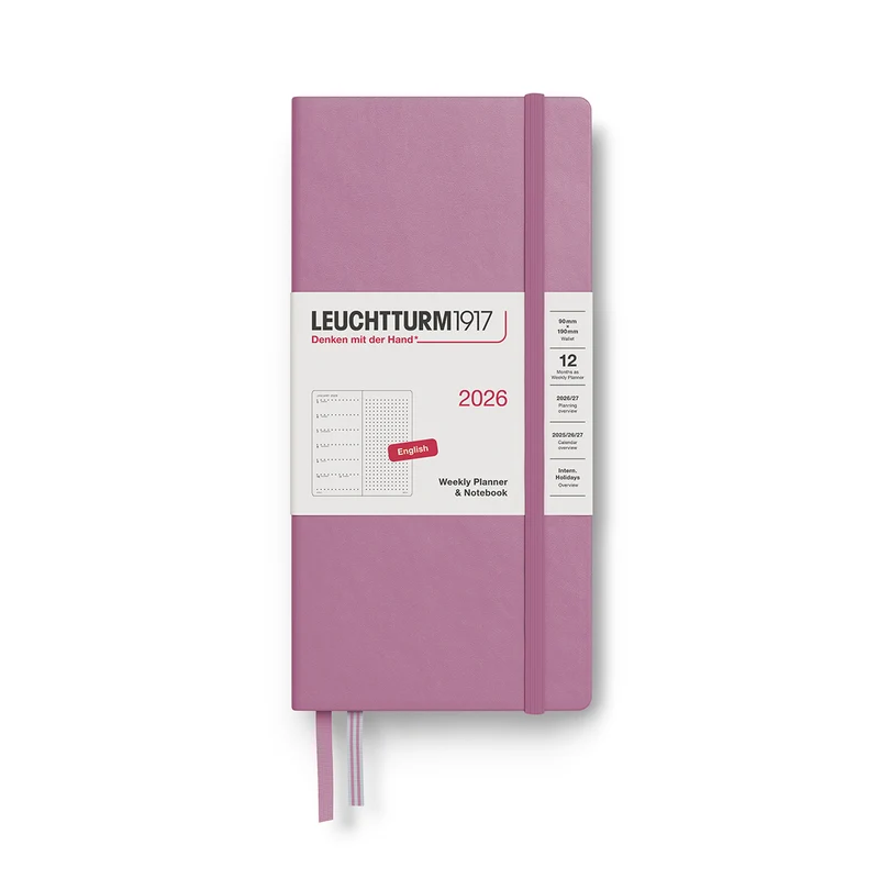 Agenda Semainier & Carnet Pointillés Wallet 2026 - B6+ x A6