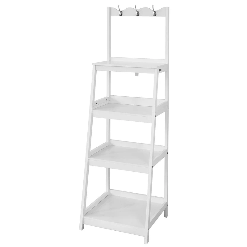 SoBuy FRG279-W Étagère de Rangement style Échelle Meuble Colonne Salle de Bain Entrée