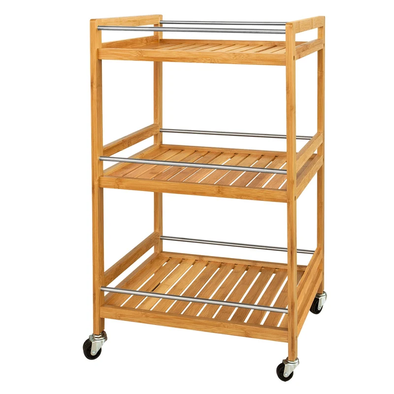 SoBuy FKW11-N Table roulante Meuble de rangement à roulettes, Desserte de cuisine