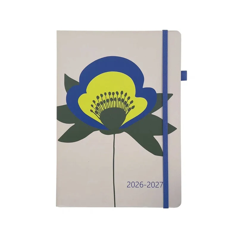 Agenda 2026-2027 ÉPOPÉE Victoire - A5 - 1 semaine sur 2 pages - Orientation verticale - La Fleur
